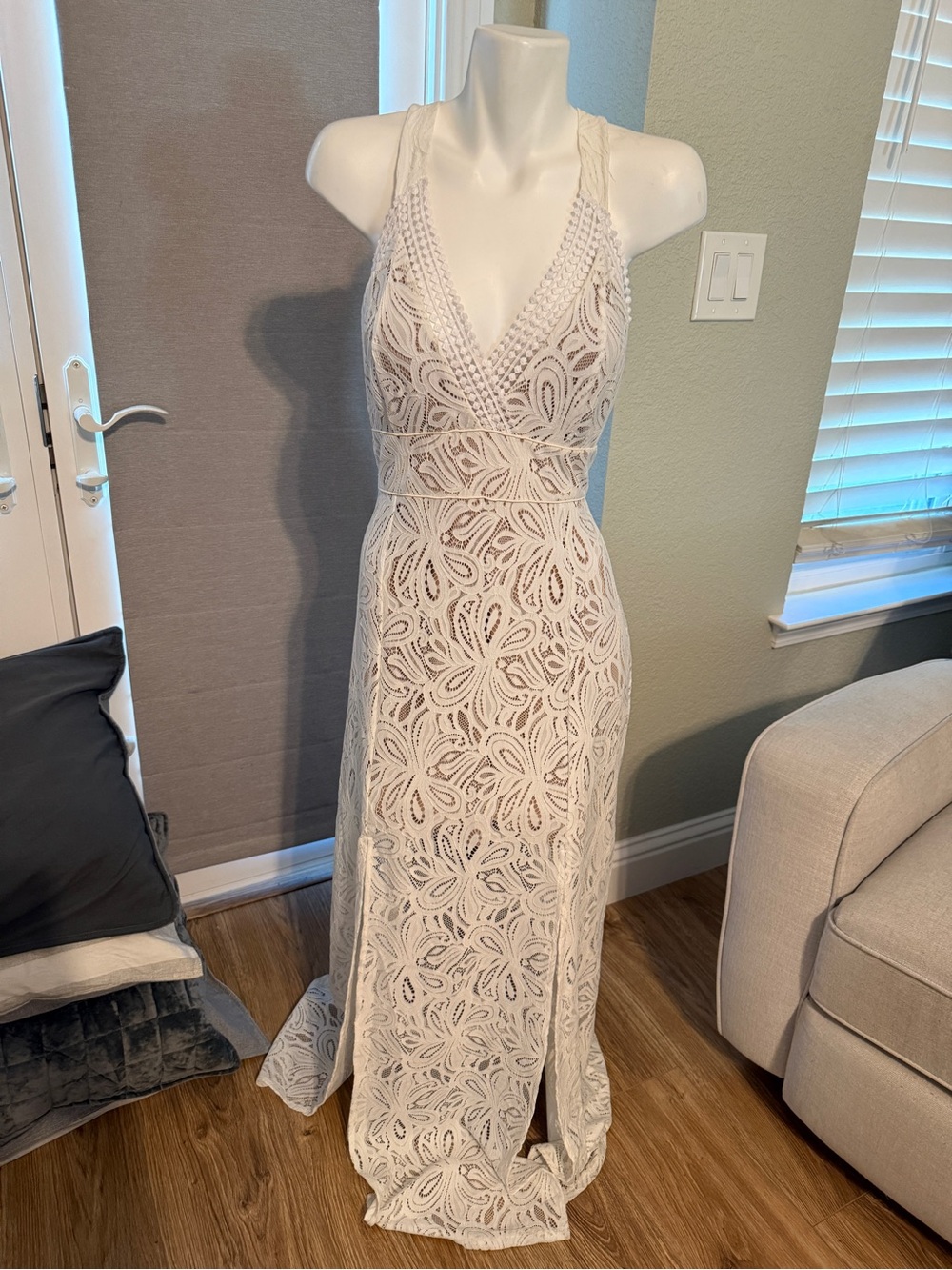 NWT Guess Leilani Lace maxi dress - XL